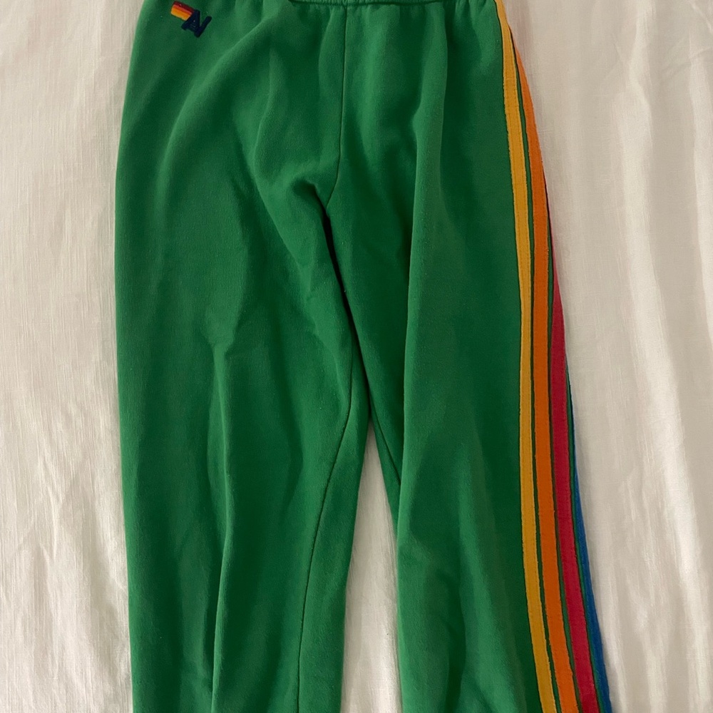 Aviator Nation 5 stripe sweatpants - Kelly Green